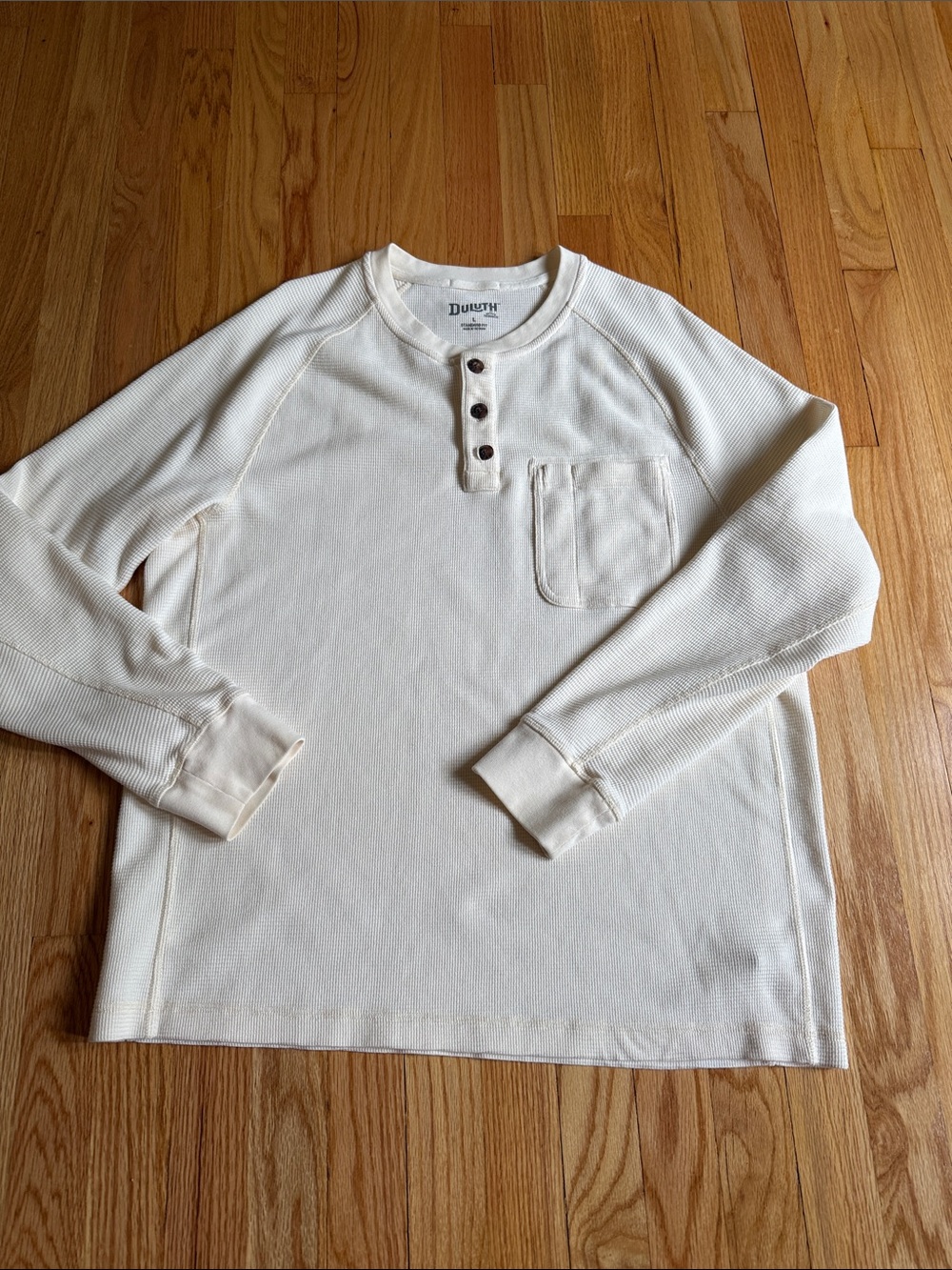 Men's Burly Thermal Standard Fit Henley Large NWOT